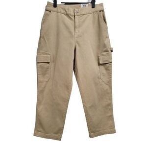 Style & Co Modern Cargo Straight Leg Pants Tan Sunset Nude Womens Size 10